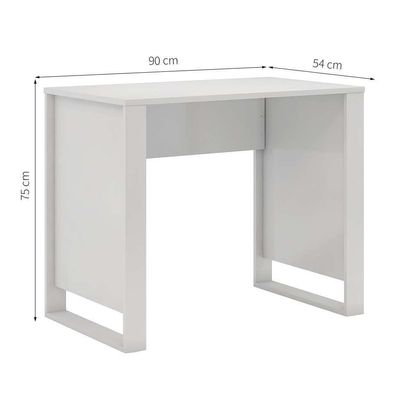 Conjunto de Mesa Morada Branca com Cadeira de Escritório Secretária Giratória Oxford Preta