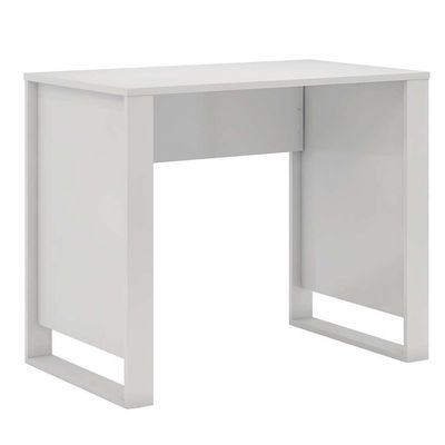 Conjunto de Mesa Morada Branca com Cadeira de Escritório Secretária Giratória Oxford Preta