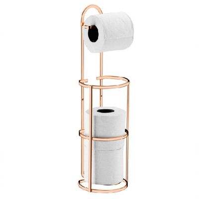 Banheiro Lavabo Rose Gold 02 Peças Porta Toalha Bancada