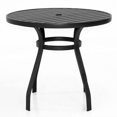 Kit 2 Chaises 1 Mesa 4 Cadeiras 1 Mesinha Ombrelone com base Preto