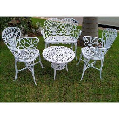 Conjunto De Jardim Modelo Primavera Mesa 2 Cadeiras E Namoradeira