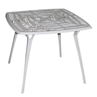 Conjunto Com Mesa Quadrada E 4 Cadeiras Modelo Space Branco