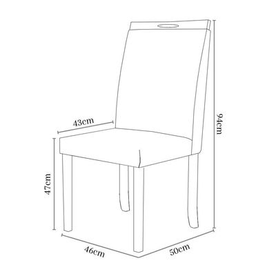 Kit Com 4 Cadeiras Aurora Madeira Maciça Estofadas Para Mesa De Jantar Veludo Bege 102