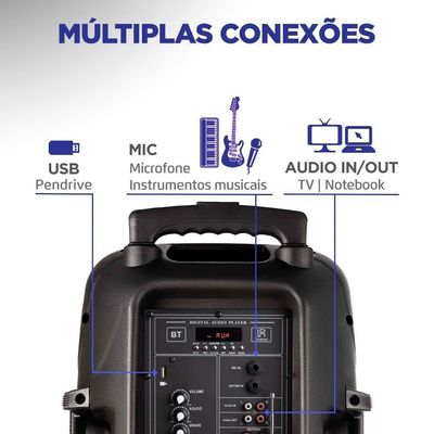 Caixa Amplificada Connect Power Plus Mondial Cm-550 Bivolt