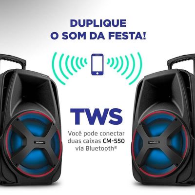 Caixa Amplificada Connect Power Plus Mondial Cm-550 Bivolt