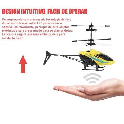 Helicóptero Drone Voa Com Luz E Aproximação Infravermelha