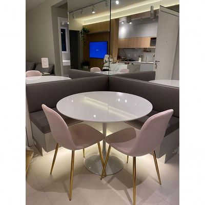 Mesa De Jantar Tulipa Saarinen Redonda 70 Cm Branco
