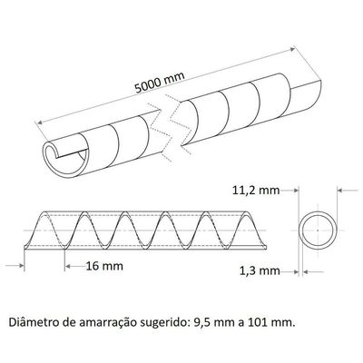 Tubo Espiral 1-2" Tramontina Branco 5 M Tramontina