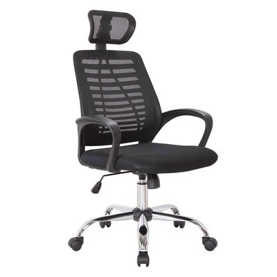 Conjunto de Mesa Kuadra Nogal 120 cm com Cadeira de Escritório Diretor Giratória Light Preta