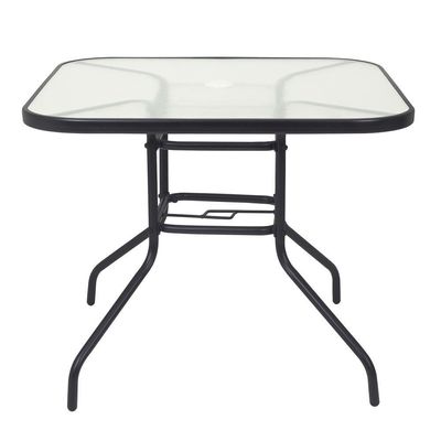 Conjunto De Jardim Chicago Preto Com Ombrelone Mor Life