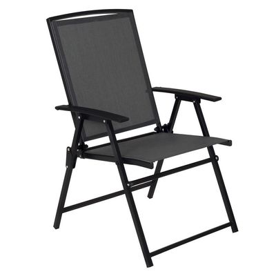 Conjunto De Jardim Chicago Preto Com Ombrelone Mor Life