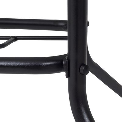 Conjunto De Jardim Chicago Preto Com Ombrelone Mor Life