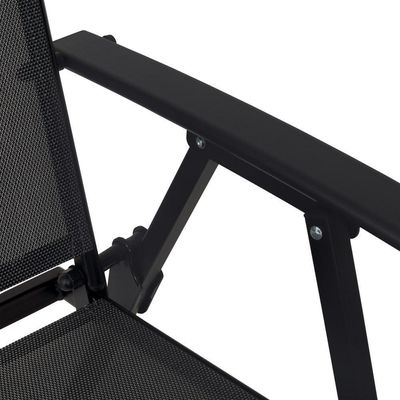 Conjunto De Jardim Chicago Preto Com Ombrelone Mor Life