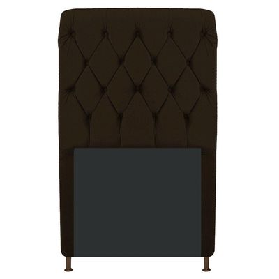 Cabeceira Estofada Cristal 100cm Solteiro Marrom