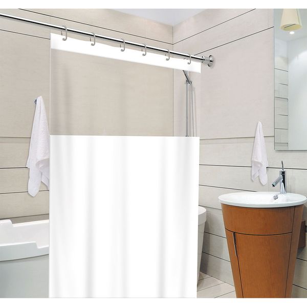 Cortina para Box 138x198cm com Visor PVC Lisa Vida Pratika Sortida