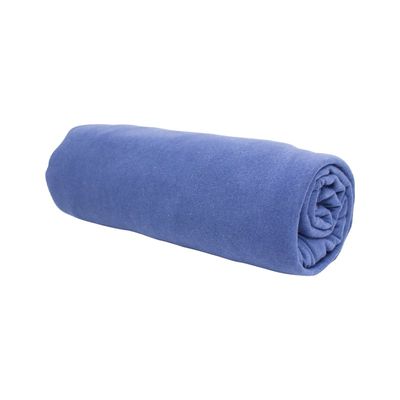 Lençol Casal Liso Portallar-Elastico-Malha 100% Algodão Linha Casa Azul Profundo