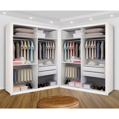 Closet Casal Sem Portas 4 Gavetas Júlia Duo Minastex Branco
