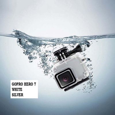 Caixa Estanque Fechada Sem Remoção Lente GoPro 7 White e Silver