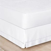Saia Para Cama Box Queen Ponto Palito 1 Peça Branco