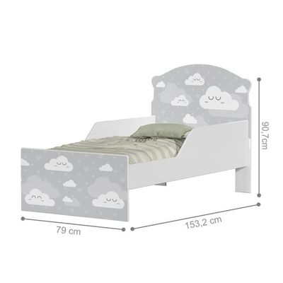 Mini Cama Nuvens Cinza