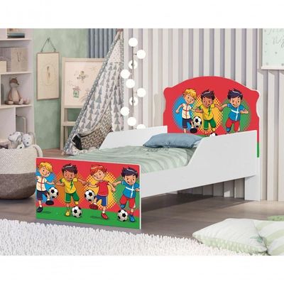 Mini Cama Futebol Meninos Com Colchão