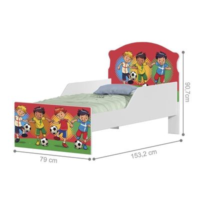 Mini Cama Futebol Meninos Com Colchão