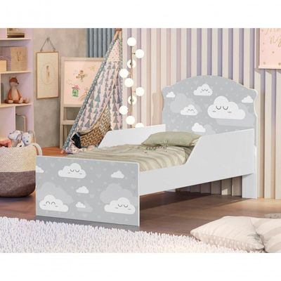 Mini Cama Nuvens Cinza