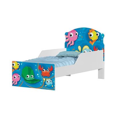 Mini Cama Fundo Do Mar Peixes Com Colchão