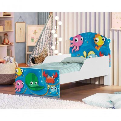 Mini Cama Fundo Do Mar Peixinhos
