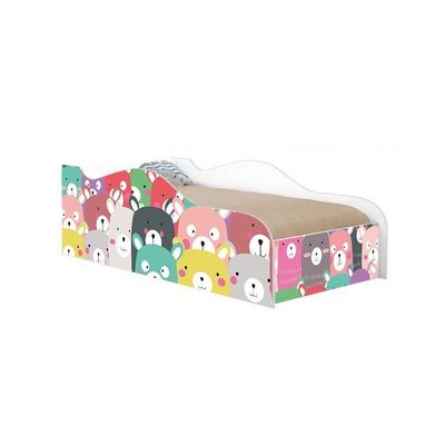 Mini Cama Like Aquarela Dos Ursinhos Infantil Com Colchão