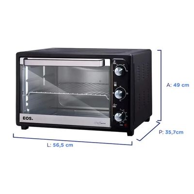 Forno 60L EOS Eletrico CHEFF Gourmet GRILL - B194862  Preto  220 VOLTS