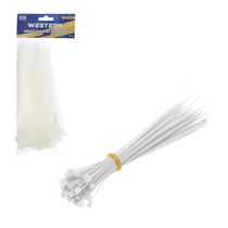 Abracadeira de NYLON Western 4,8 X 20CM com 100 Unidades Branco