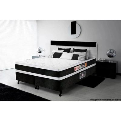 Colchão King Espuma D45 Black White AIR Euro Pillow Double Face (193x203x27) - Castor