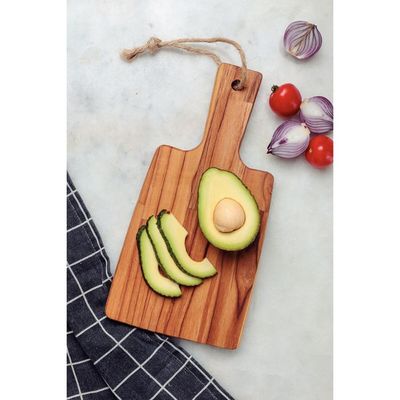 FSC Tábua Retangular Tramontina Kitchen em Madeira Teca com Cabo 30x15 cm