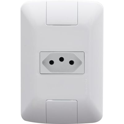 Kit 4 Conj 4x2 Tomada 2P+T Tramontina Aria 20A 250V Branco