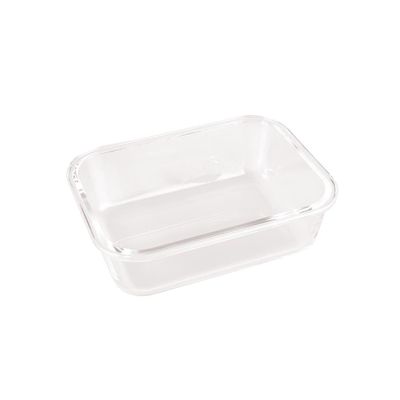 Pote Refratário Retangular com Tampa Preta 650ml
