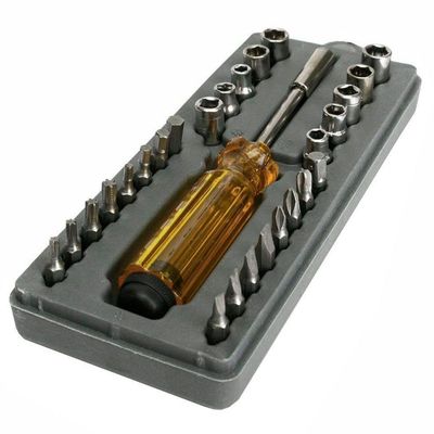 Jogo De Chave Bits Com 28 Peças Phillips Fenda Torx