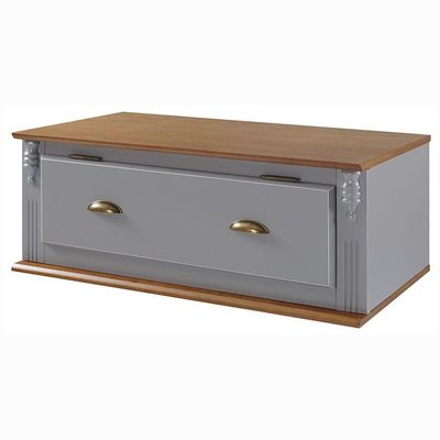 Aéreo Cozinha 80cm 1 Porta Basculante Laca Cinza