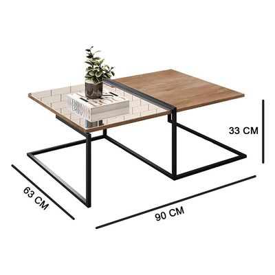 Mesa De Centro Industrial com Espelho Boreal Demolição