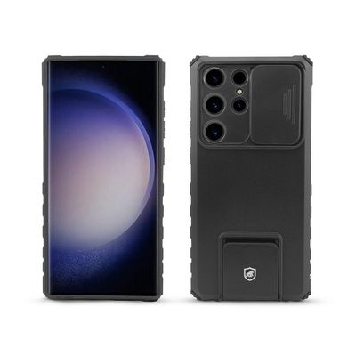 Capa Victus + Película Frontal e Traseira Preta para Samsung Galaxy S23 Ultra - Gshield