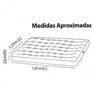 Colchão Mor Inflável Casal com Inflador Manual Embutido