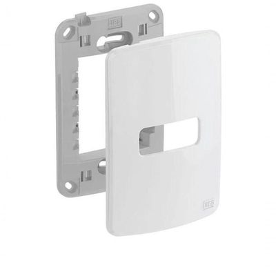 Placa Com Suporte 4X2 1 Posição Branco Composé