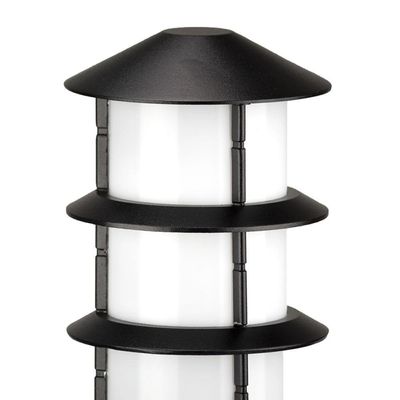 Poste Balizador Germany Oriental 55cm E27 Bivolt Preto Fosco