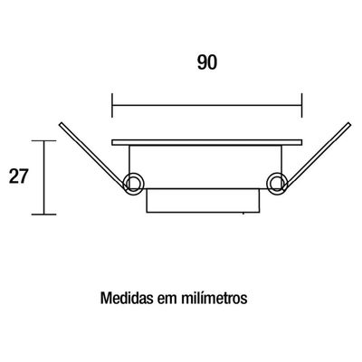 Kit Spot Led Embutir Quadrado 6w 3000k Branco 5 Unidades