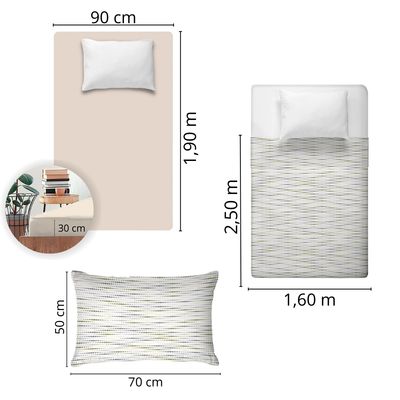 Jogo de Cama Solteiro 150 Fios Fiori - Murilo (7808)