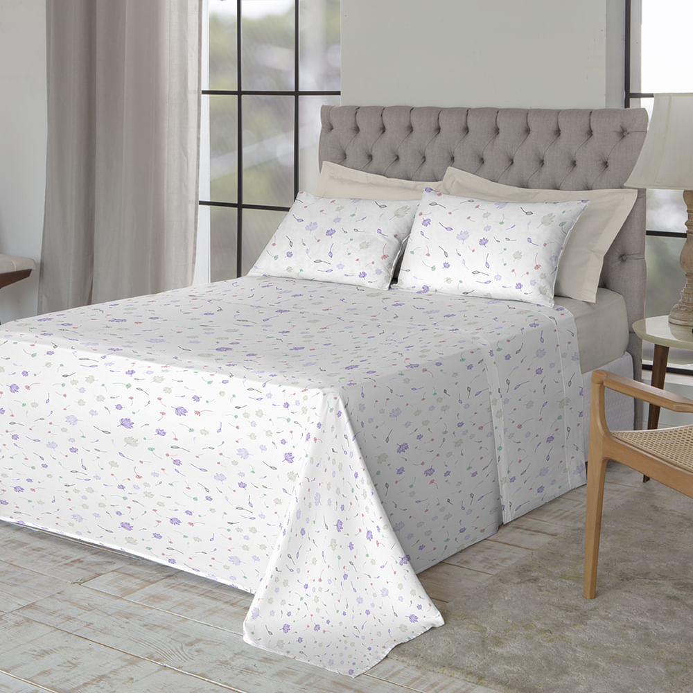 Jogo de Cama Queen Size 150 Fios Fiori - Eloá (7811)