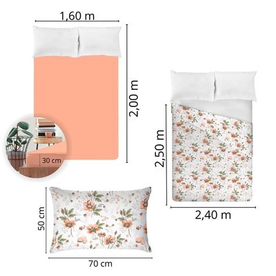Jogo de Cama Queen Size 150 Fios Fiori - Júlia (7812)