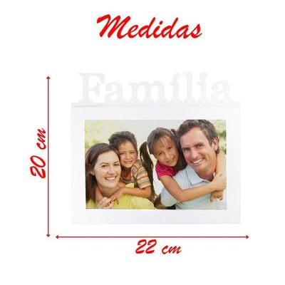 Porta Retrato Família 20x15cm Branco