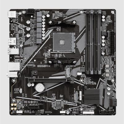 Placa Mae Gigabyte B550m, Am4 4xddr4(máx128gb), 4 Sata, 1 M.2, 2xusb 3.2, 4xusb 2.0, 1xhdmi