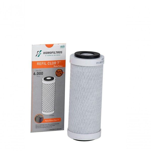 Refil Hidrofiltros Modelos Clor 7 A;17,8cm B;7,0cm C;2,6cm